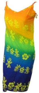 La Leela Lizard Printed Multicolor Swim Wrap Sundress Swim