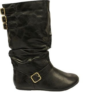 Fahrenheit Womens Izo 03 Black Slouchy Boots
