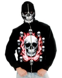 Skulls Full Zip Hoodie Costume for Men Clothing