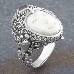 Sterling Silver Garnet Moon Princess Ring (Indonesia)