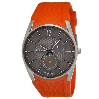 Skagen Womens Titanium Orange Silicone Strap Watch