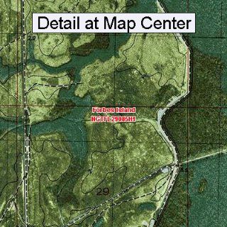USGS Topographic Quadrangle Map   Forbes Island, Florida