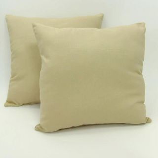 Solid Beige 18 inch Throw Pillows (Set of 2)