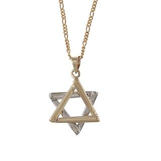 14k Gold Star Of David Necklace