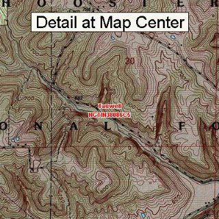 USGS Topographic Quadrangle Map   Taswell, Indiana (Folded