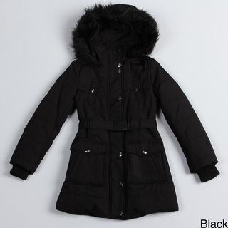 Jessica Simpson Girls Hooded Belted Coat