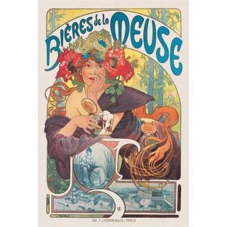 Affiche Mucha Bieres De La Meuse (61 x 91.5cm)   Achat / Vente TABLEAU