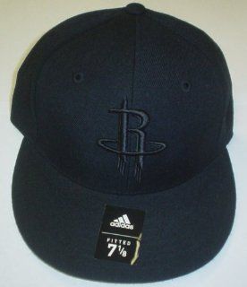 Houston Rockets Flat Bill Fitted Adidas Hat Size 7 1/8