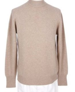 Shephe Mens Mock Turtleneck Cashmere Sweater Beige