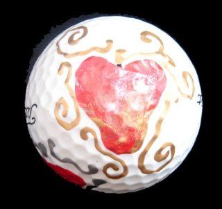 Valentine Treasure Design Hand Painted Golf Ball Sports
