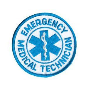 EMT Emergency Medical Technician Round Patch Clothing