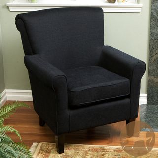 Christopher Knight Home Fontaine Embroidered Black Club Chair