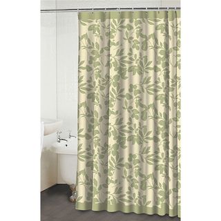 Waverly Leaves Beige/Green Shower Curtain