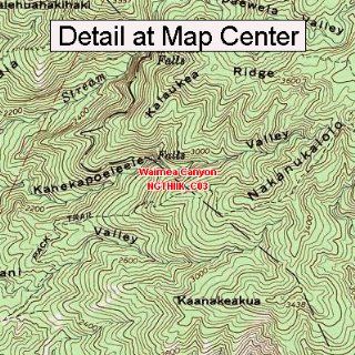 USGS Topographic Quadrangle Map   Waimea Canyon, Hawaii
