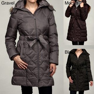 Kenneth Cole Womens Quilted Down Coat FINAL SALE