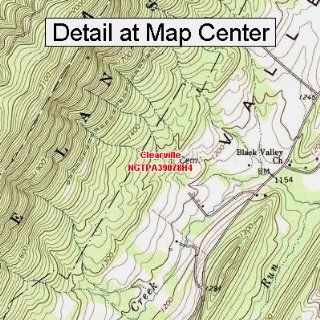 USGS Topographic Quadrangle Map   Clearville, Pennsylvania