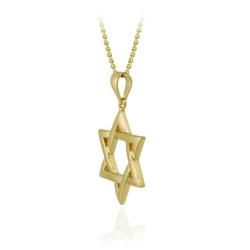 Mondevio 18k Gold over Sterling Silver Star of David Necklace