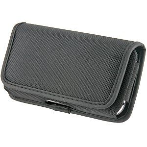 Canvas Horizontal Belt Clip Carrying Case #X2, Black for