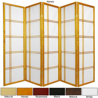 Spruce Wood 60 inch Double Cross 5 panel Room Divider (China
