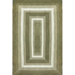 Handmade Alexa Cotton Fabric Braided Olive Chalet Rug (5 x 8