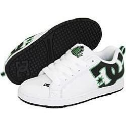 DC Mens Court Graffik AJ White/ Black/ Emerald Athletic Shoes