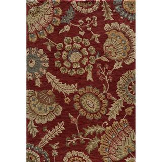 Hand tufted Copia Catalina Burgundy Polyester Rug