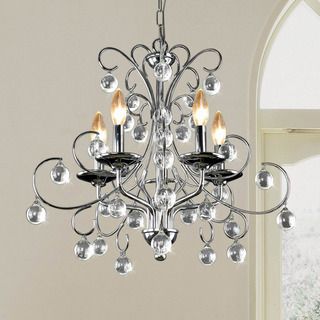 Messina 5 light Chrome and Crystal Chandelier