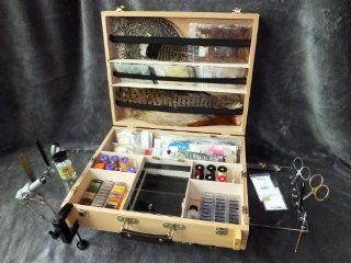 Tie Anywhere Portable Fly Tying Box Bench Station Sports