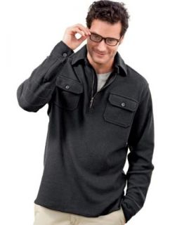 Hanes Signature Mens Brushed Jersey 1/4 Zip Pullover