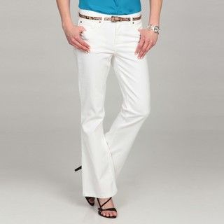 Calvin Klein Womens White Flare Pants