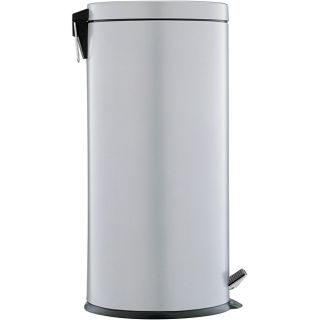 Silver 31.5 quart Step Open Trash Can