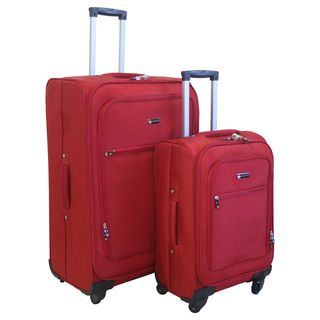 American Flyer Austin Quattro 2 piece Red Spinner Luggage Set