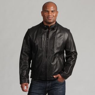 Calvin Klein Mens Leather Scuba Jacket