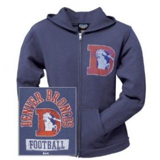 Denver Broncos   Vintage Logo Ladies Overdye Zip Hoodie