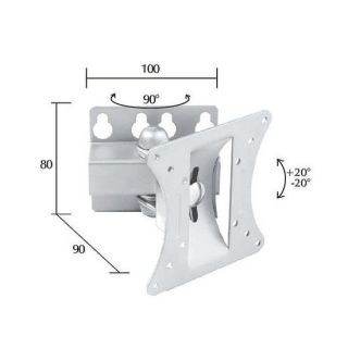 de 25 à 74 cm   Standard VESA 50/75/100   Supporte jusquà 20 kg