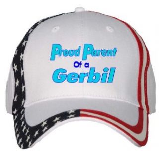 Proud Parent of a Gerbil USA Flag Hat / Baseball Cap