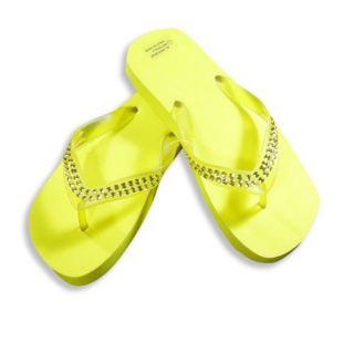  Banana Cabana   Girls Flip Flops, Yellow 17076 7Youth Shoes
