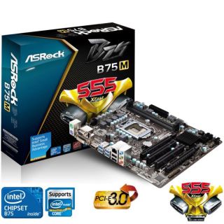 Carte mère socket LGA1155   Chipset B75   2 slots DDR3   SATA III