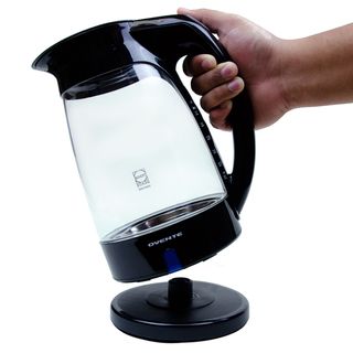 Ovente Black Glass Electric Kettle