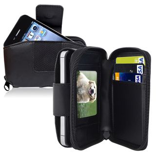 BasAcc Larger Wallet Leather Case with Credit Card Holder and Clip