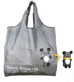 Reusable Shopping Tote Bag   Folded into a Bear   Grey