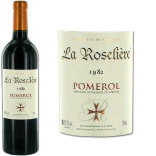 La Roselière   AOC Pomerol   Millésime 1982   Vin rouge   Vendu à l