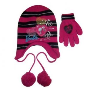 Barbie Girls Knit Scandinavian Hat and Glove Set (3 6