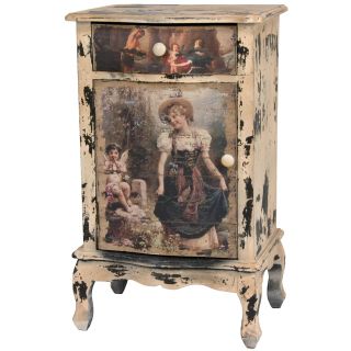 Rustic Victorian Children End Table Cabinet (China)