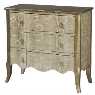 Hand painted Silver and Gold Finish Accent Chest