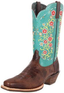 Ariat Womens Uptown Boot,Chocolate Chip/Hawaiian Blue,5.5 M US Shoes