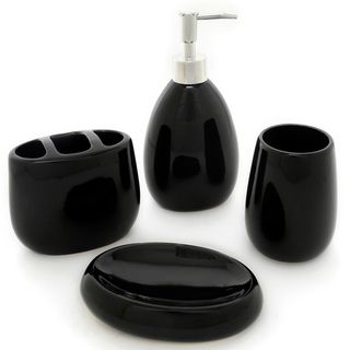 Waverly Ceramic Onyx 4 piece Bath Set