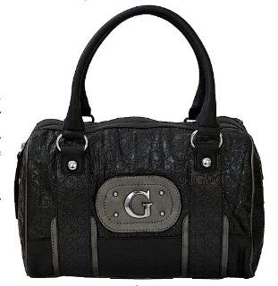  GUESS Black Signature Padma Satchel Tote Bag Handbag Shoes