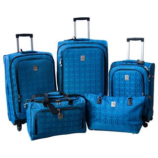 Jenni Chan Links 5 piece Fashion Spinner Luggage Set