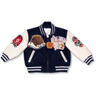 Boys Jacket ~ Toddler Navy Letterman Wool Jacket SIZE 18